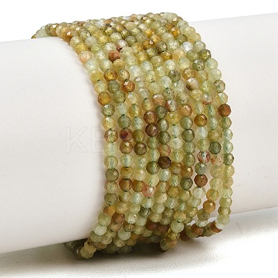 Natural Green Garnet Beads Strands G-B181-A01-2mm-1