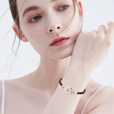 10Pcs 10 Colors PU Imitation Leather Braided Bracelet Makings FIND-PH0010-84-1