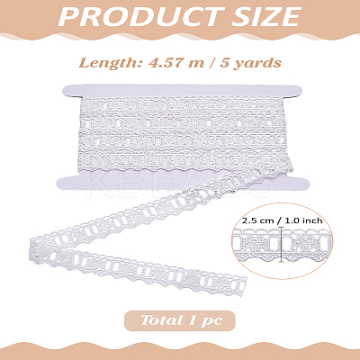 5 Yards Polyester Lace Trims OCOR-LP0002-91A-1
