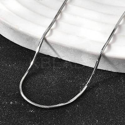 1.2MM 304 Stainless Steel Snake Chain Necklaces for Women Men STAS-V011-04B-P-1