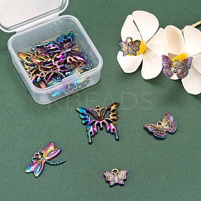 16Pcs 4 Style Alloy Pendants FIND-LS0001-23MC-1