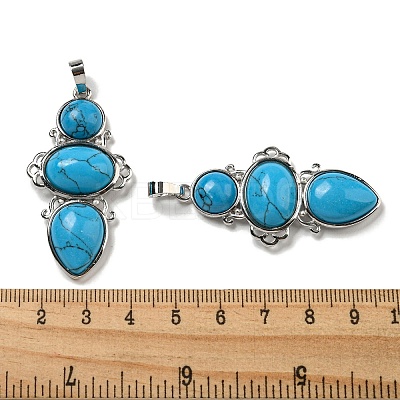 Synthetic BlueTurquoise Pendants G-Q158-04L-1