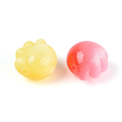 Opaque Imitation Cat Eye Resin Beads RESI-T060-33M-1