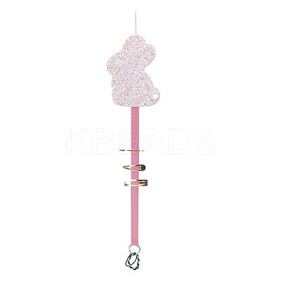 Rabbit Non-woven Fabrics Hairpin Hair Clip Hanging Holder Storage Organizer ODIS-WH0025-129A-1