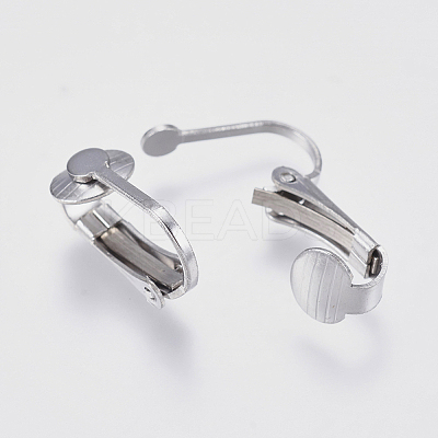 Tarnish Resistant 304 Stainless Steel Clip-on Earring Findings LS-STAS-F139-055P-1
