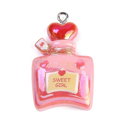 UV Plating Opaque Resin Pendants RESI-R458-04C-1