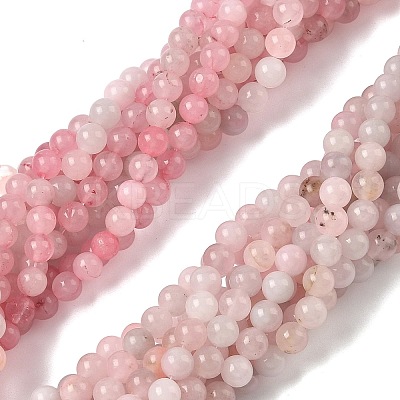 Natural Rose Quartz Dyed Beads Strands LS-G-B046-07-6MM-1