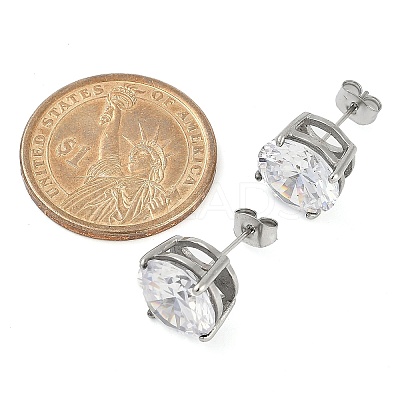 304 Stainless Steel Stud Earrings for Women EJEW-F351-01P-1