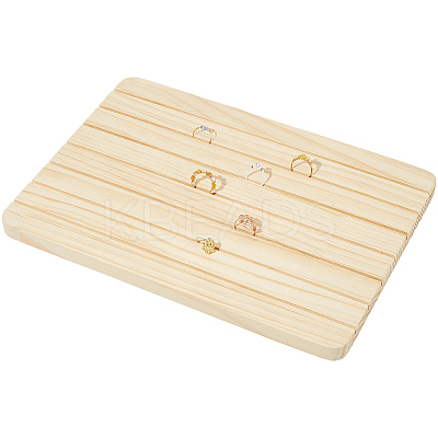 Rectangle Wood Earring Display Card Stands ODIS-WH20008-07B-1
