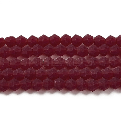 Imitate Austrian Crystal Frosted Glass Beads Strands GLAA-F029-TM2mm-B27-1