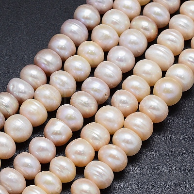 Natural Cultured Freshwater Pearl Beads Strands PEAR-G004-08-01-1