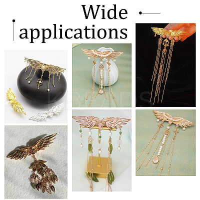 6Pcs 3 Colors Alloy Alligator Hair Clips Finding FIND-PH0006-64-1