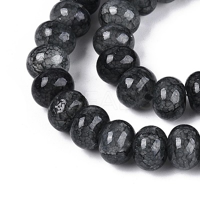Baking Paint Crackle Glass Beads Strands DGLA-N020-01A-08-1