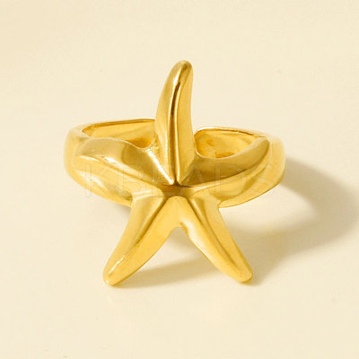 304 Stainless Steel Cuff Open Rings for Women MO3079-2-1