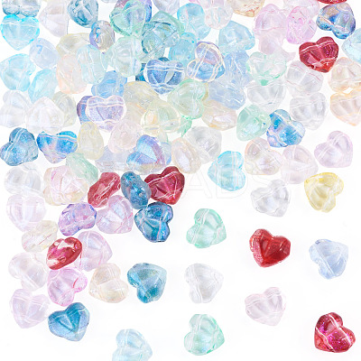 110Pcs 11 Colors Transparent Glass Beads GLAA-TA0004-41-1