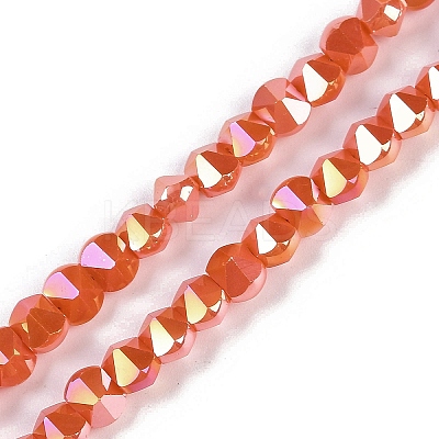 Electroplate Glass Beads Strands EGLA-B009-05A-02-1