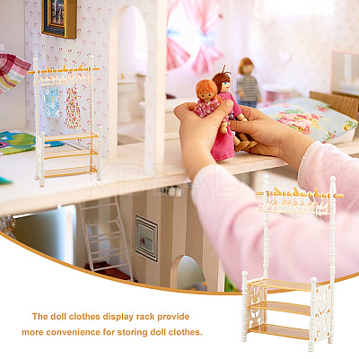 Random Color Plastic Doll Clothes Shoes Rack AJEW-WH0332-35B-1