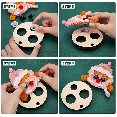 Basswood Measuring Tool for Doll Craft Eyes TOOL-WH0155-124B-1