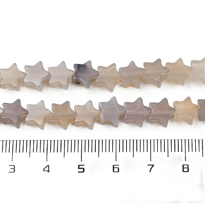Natural Grey Agate Beads Strands G-U021-B01-02-1