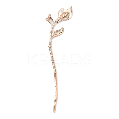 Alloy Enamel Flower Hair Sticks OHAR-PW0006-25G-1