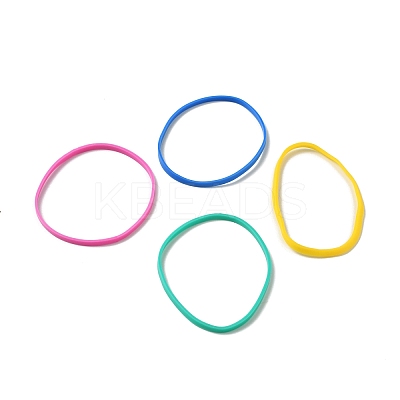 Colorful Elastic Silicone Hair Ties OHAR-WH0027-04B-1