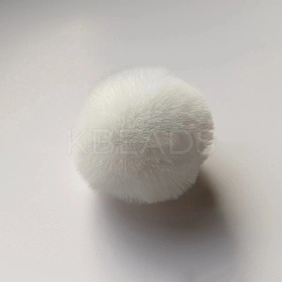 Handmade Faux Rabbit Fur Pom Pom Ball Covered Pendants WOVE-F021-A21-1