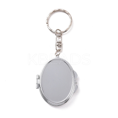 Iron Folding Mirror Keychain LS-DIY-D079-01C-1