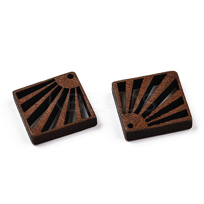 Natural Wenge Wood Pendants WOOD-T023-50-1