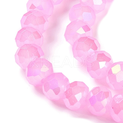 Baking Electroplate Glass Beads Strands DGLA-A039-J8mm-B09-1