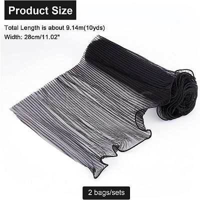 2Bags Pleated Gauze Yarn Flower Bouquets Wrapping Packaging OP-NB0001-13A-1