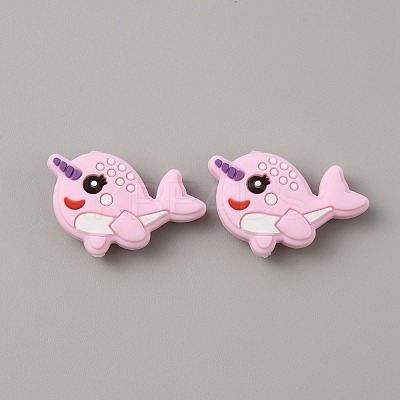 Whale Food Grade Eco-Friendly Silicone Beads SIL-WH0018-006E-1
