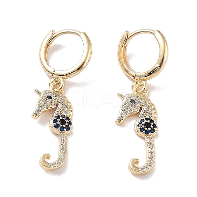 Real 18K Gold Plated Brass Dangle Leverback Earrings EJEW-L269-027G-02-1