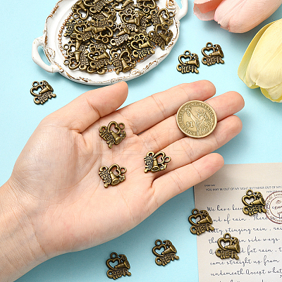 60Pcs Tibetan Style Alloy Pendants FIND-SC0018-05-1