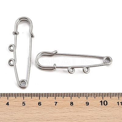 304 Stainless Steel Safety Pins Brooch Findings STAS-K252-05A-P-1