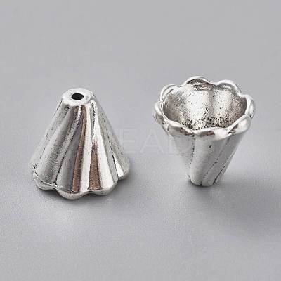 Tibetan Style Bead Cone TIBEB-EA10181YKG-AS-LF-1
