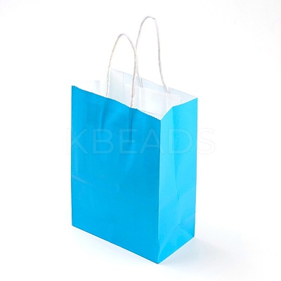 Pure Color Kraft Paper Bags AJEW-G020-B-01-1
