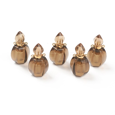 Faceted Natural Smoky Quartz Pendants G-H252-B06-1