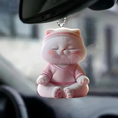 Acrylic Cat Shape Pendant Decorations PW-WG53CC4-01-1