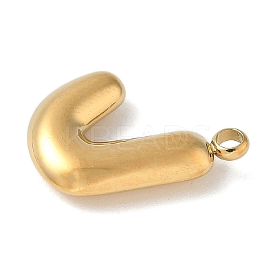 304 Stainless Steel Initial Pendants STAS-S186-12J-G-1