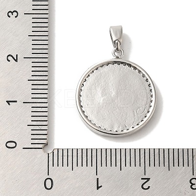 Rack Plating Brass Micro Pave Cubic Zirconia Pendants KK-U027-39P-1