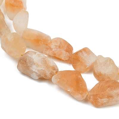 Frosted Raw Rough Heated Natural Citrine Beads Strands G-G282-A01-01-1