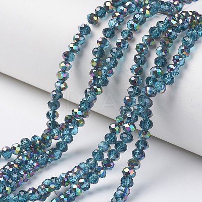 Electroplate Transparent Glass Beads Strands LS-EGLA-A034-T6mm-Q12-1