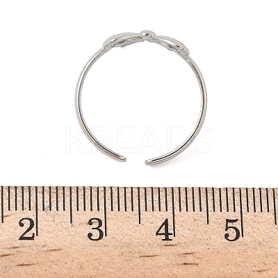 304 Stainless Steel Open Cuff Rings for Women RJEW-A079-11A-P-1