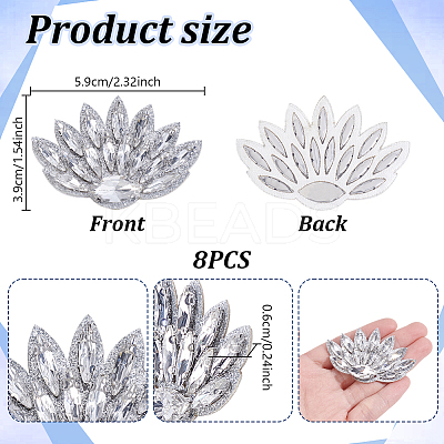 Glass Clothing Patches PATC-WH0028-025G-1