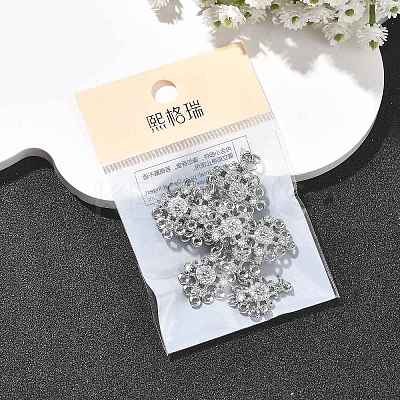 SHEGRACE Brass Pave Clear Cubic Zirconia Flower Chandelier Components Links XGRQ29316-393P-1