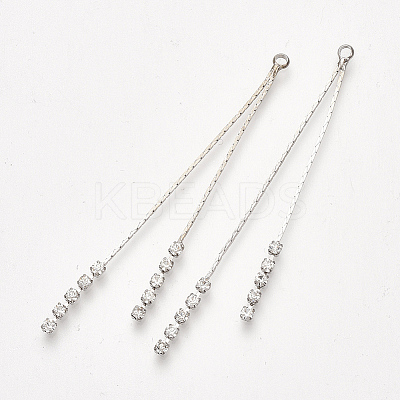 Brass Chain Tassel Big Pendants X-KK-T032-167P-1