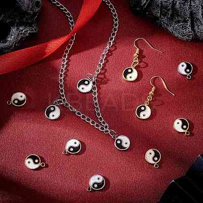12Pcs 2 Colors Fashion 304 Stainless Steel Enamel Charms STAS-UN0035-98-1