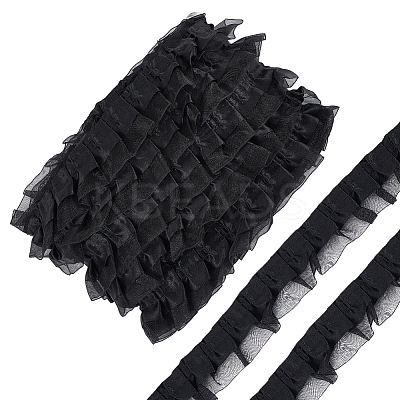 20M Double Satin Lace Edge Trim Organza Lace Ribbon OCOR-UN0001-02B-1