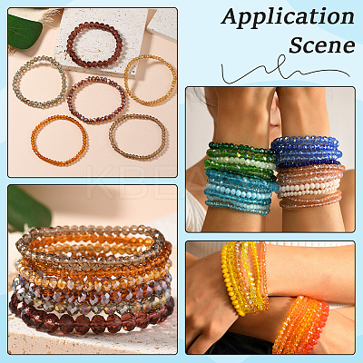 4800Pcs 24 Colors Transparent Electroplate Glass Beads EGLA-PA0001-29A-1