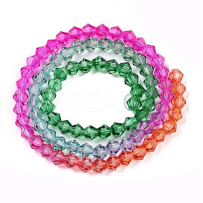 Gradient Color Baking Paint Glass Bead Strands X1-DGLA-A039-T6mm-A011-1